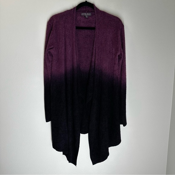 Barefoot Dreams Cozy Chic Calypso Wrap Cardigan Ombre Black Purple Size S/M - Picture 2 of 11